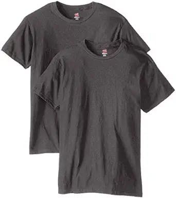 Hanes Men's Big and Tall Nano Premium Cotton T-Shirt (Pack of 2), Smoke Gray, 3X-Large