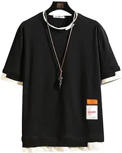 GPPZM Summer Short Sleeves T-shirt Streetwear One Piece Rock Punk Men Top Tees Tshirt Clothes (Color : A, Size : 4XL code)