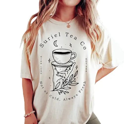 Suriel Tea Co Tshirt, Acotar Sweater, Bookish Sweat, Sarah J Maas Shirt, A Court Of Thorns And Roses Sweater, Suriel Tea Tshirt, Acotar Sweatshirt
