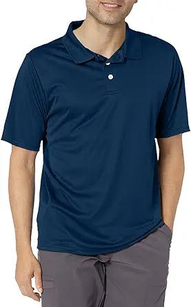 Hanes Sport Men's Polo Shirt, Men's Cool DRI Moisture-Wicking Performance Polo Shirt, Jersey Knit Performance Polo Shirt