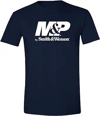 Smith & Wesson M&P Mens Logo T-Shirt, Officially Licensed Short-Sleeve Graphic Tee