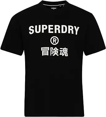 Superdry Mens Code Core Sport T-Shirt, Loose Fit, Crew Neck Collar