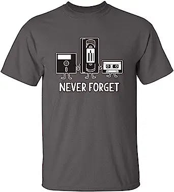 Rock your 90s look with the Never Forget Retro Vintage Cassette Tape Graphi
