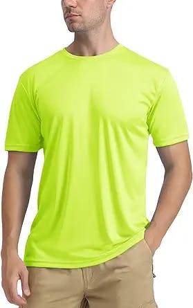 TACVASEN Men's UPF 50+ Sun Protection Shirts Quick Dry Short Sleeves Rash Guard Swim Shirts