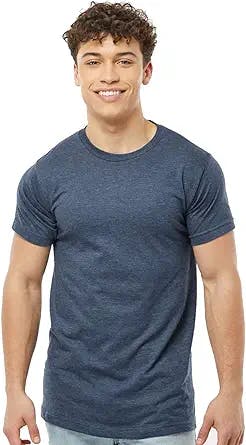 MNETECH Men's T-Shirt Soft Fitted Tees Poly/Cotton Sleeve Crew Neck S-XL Classic T-Shirts
