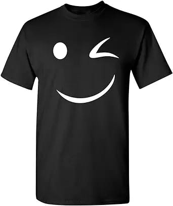Wink Smile Mens Adult Humor Graphic Novelty Sarcastic Funny T Shirt