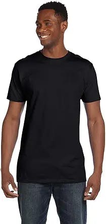 Hanes Men's Nano Premium Cotton T-Shirt (Pack of 2), Black, X-Large