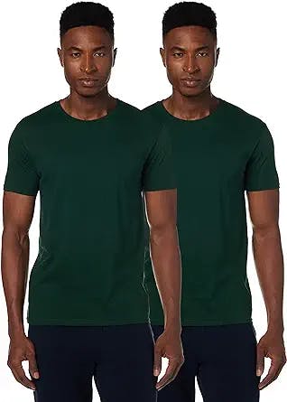 Hanes Men's Nano Premium Cotton T-Shirt (Pack of 2), Deep Forest, Large