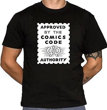 Comics Code Authority T-Shirt - Defunct Comics Code Seal - 100% Preshrunk Cotton T-Shirt