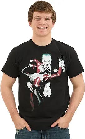 DC Comics Men's Harley Quinn Sitting T-Shirt