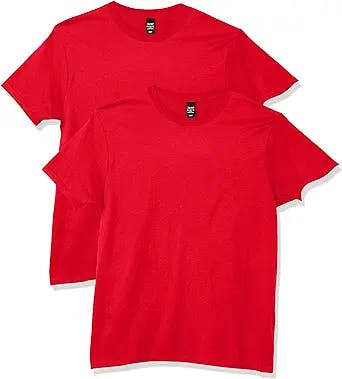 Hanes Men's Nano Premium Cotton T-Shirt (Pack of 2), Deep Red, X-Large