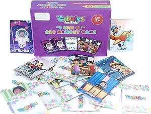Culzzles I Can Be ABC Memory Game: 26 Pairs Uppercase Lowercase Letters Alphabet Inclusive Professions Ages 3 and Up Boys Girls Gifts Preschool Kindergarten