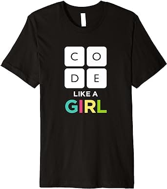 Code.org Premium Short Sleeve T-Shirt - Like a Girl-New