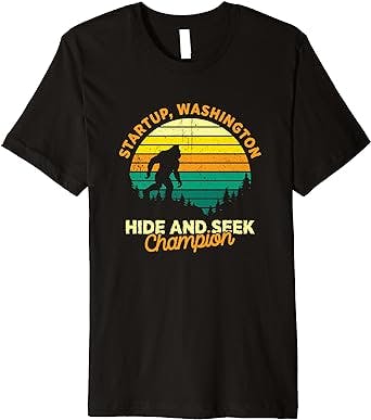 Retro Startup, Washington Big foot Souvenir Premium T-Shirt