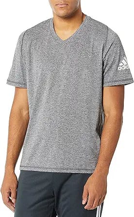 The Adidas Men's Freelift Sport V-Neck Heather Tee: Your Workout BFF 