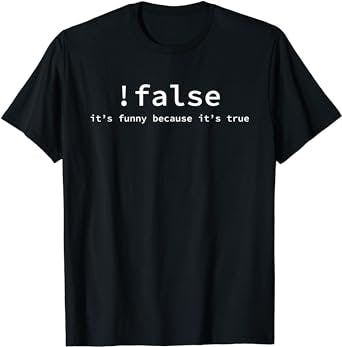 Funny False Programming Coding Short Sleeve T-shirt for Programmers