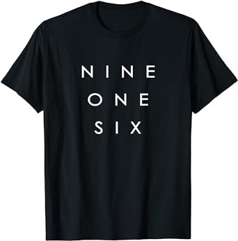 916 Area Code Words California NINE ONE SIX T-Shirt