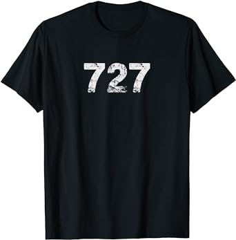 727 area code t-shirt for Pinellas County Florida T-Shirt