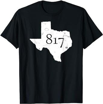 Vintage 817 DFW Retro Area Code T-Shirt