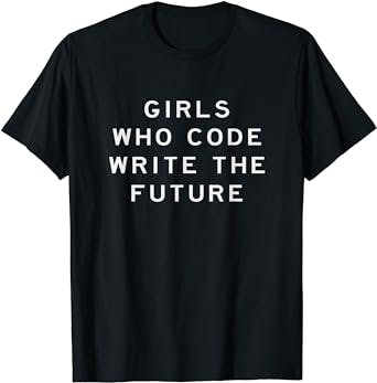 "Write the Future in Style with Girl Coding Girls Who Code T-Shirt"