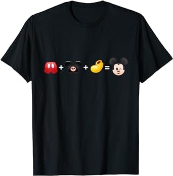 Disney Mickey Mouse Emoji Code Formula T-Shirt