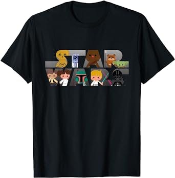 Maya's Review: Star Wars Logo Kawaii Multi-Character T-Shirt T-Shirt