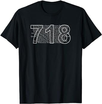Bronx, Brooklyn, Queens: New York City - Area Code 718 T-Shirt