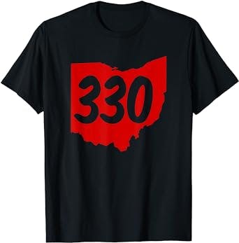Akron Warren Canton Youngstown Ohio 330 Area Code T-Shirt