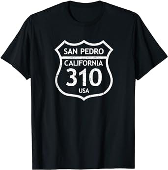 California Area Code 310 San Pedro, CA Home State T Shirt