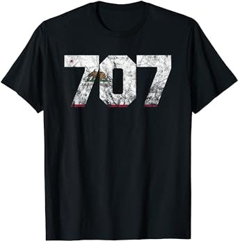 Get Your Cali Groove on with the Area Code 707 Shirt!