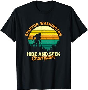 Retro Startup, Washington Big foot Souvenir T-Shirt