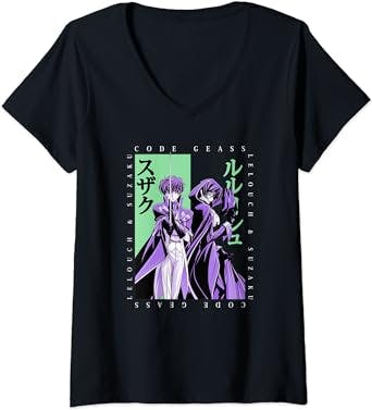 Womens Code Geass Framing Lelouch and Suzaku V-Neck T-Shirt