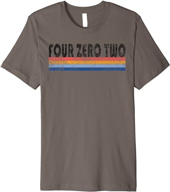 80s Style Omaha 402 Area Code T Shirt