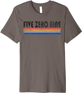 80s Style Spokane 509 Area Code T Shirt